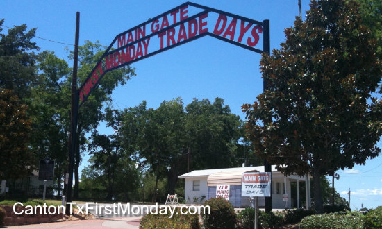 The main gate into First Monday Trade Days in Canton Texas