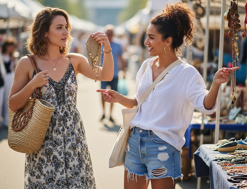 Enjoying the shopping extravaganza at First Monday in Canton!