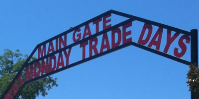 Sign at the main gate at First Monday Trade Days in Canton, Texas