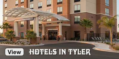 Tyler hotels, motels, B&Bs, and other lodging near First Monday Trade Days ... click to view Tyler hotels listings, reviews and photos