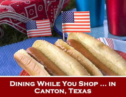 Dining and restaurants on the grounds of the First Monday Trade Days in Canton Texas